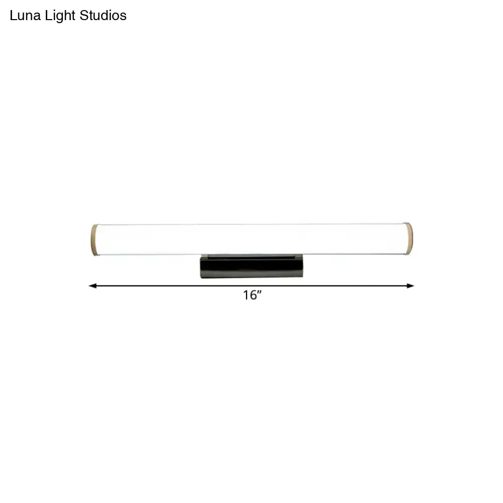 Modern black & white led vanity mirror light bathroom sconce