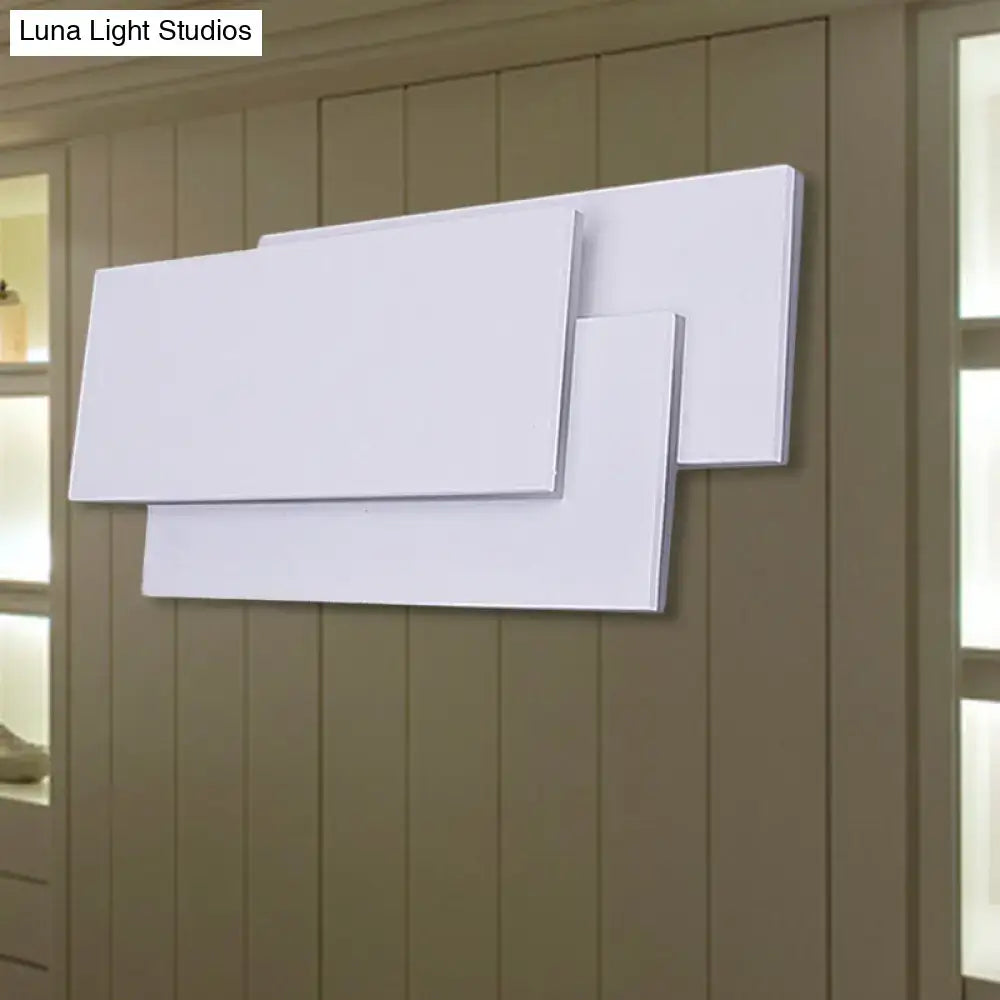 Modern black & white led wall lamp bedroom fixture height 5in