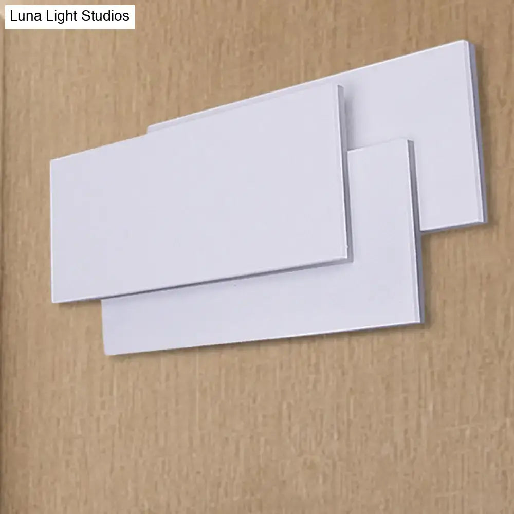 Modern black & white led wall lamp bedroom fixture height 5in