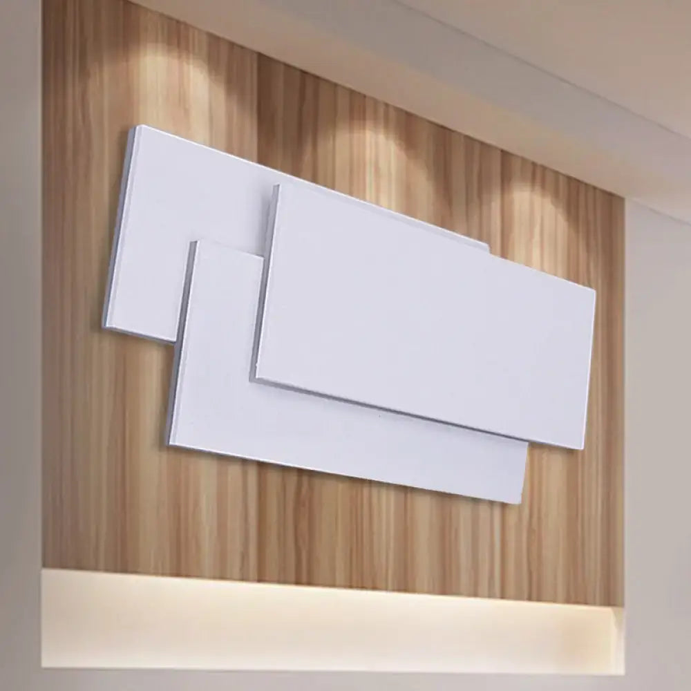 Modern black & white led wall lamp bedroom fixture height 5in
