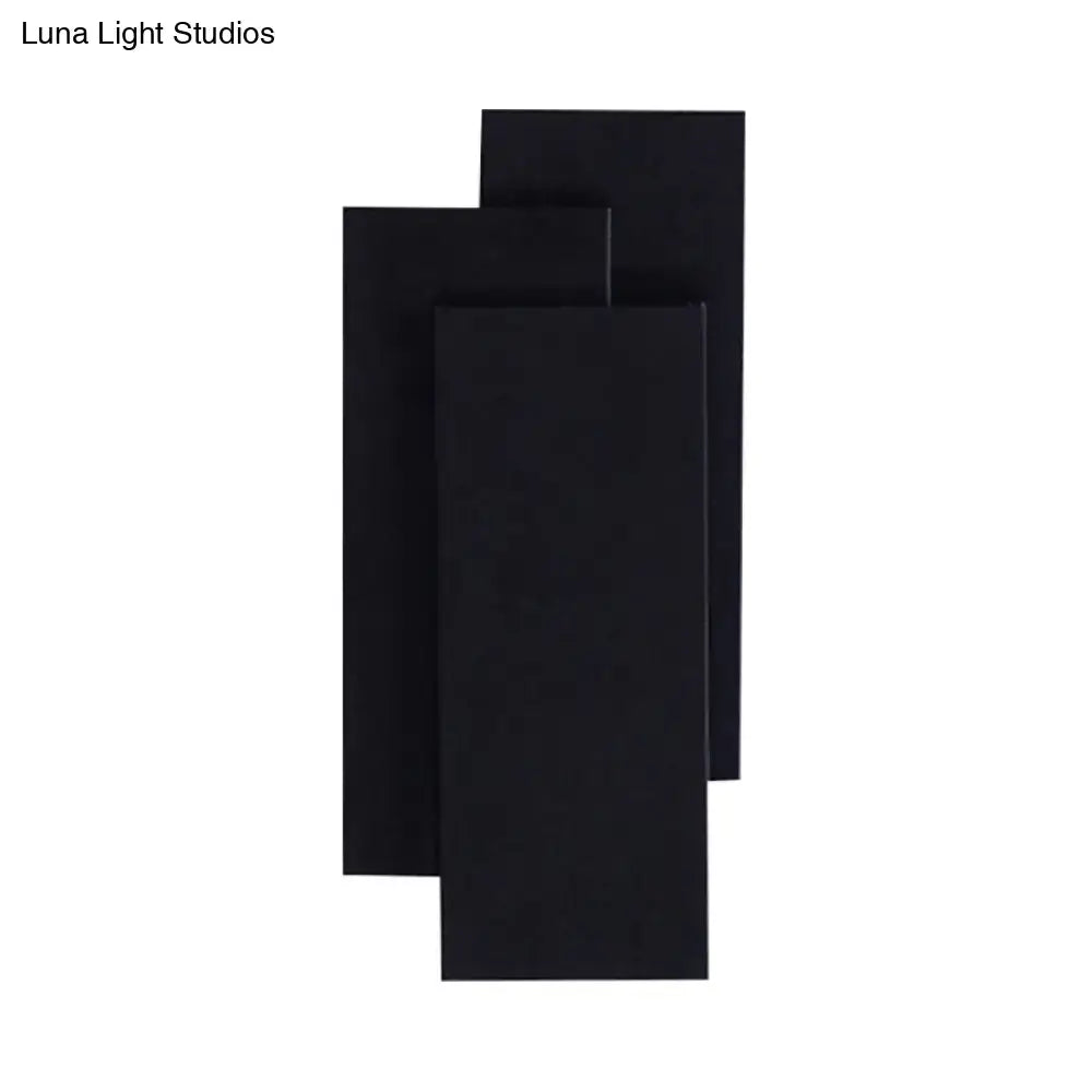 Modern black & white led wall lamp bedroom fixture height 5in