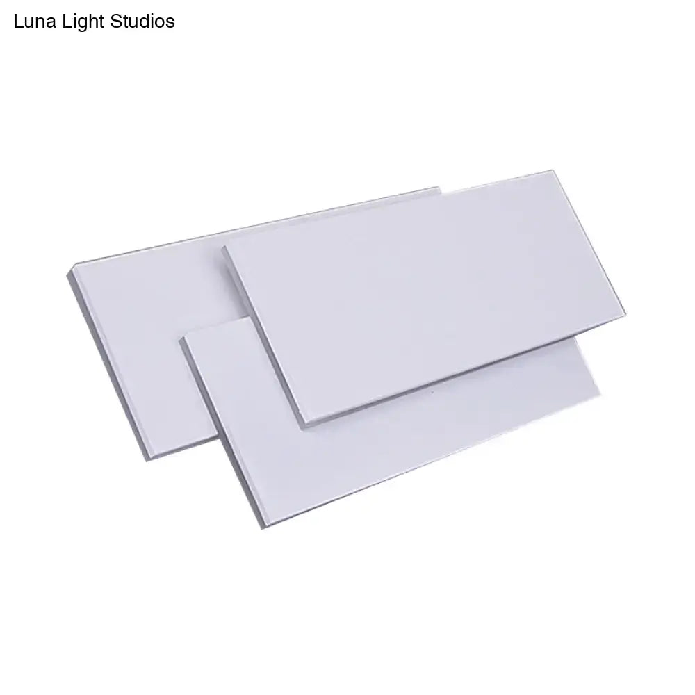 Modern black & white led wall lamp bedroom fixture height 5in