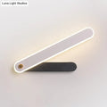 Modern black & white led wall mount fixture bedroom sconce