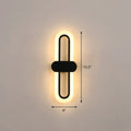 Modern black and white led wall sconce with sleek minimalist design and 110v-120v light type for living room use