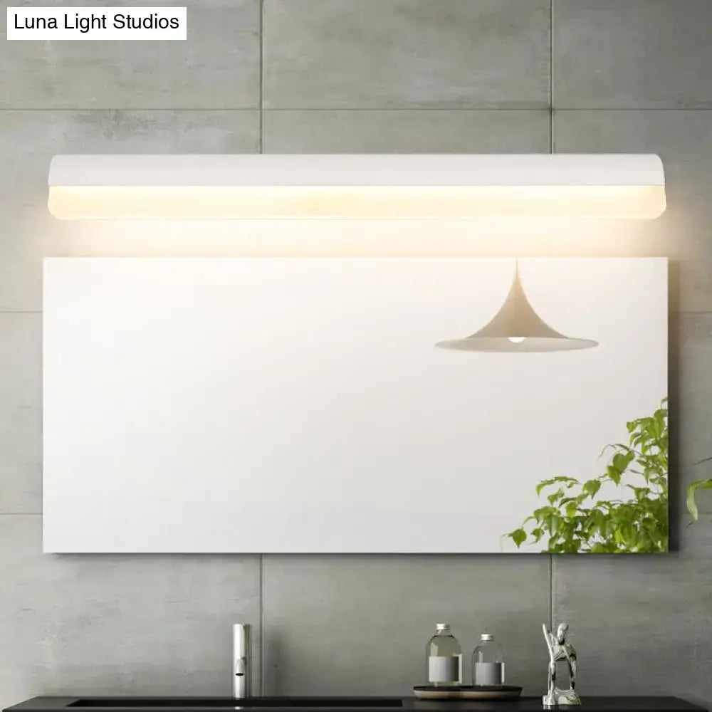 Modern black & white linear led wall light bathroom sconce
