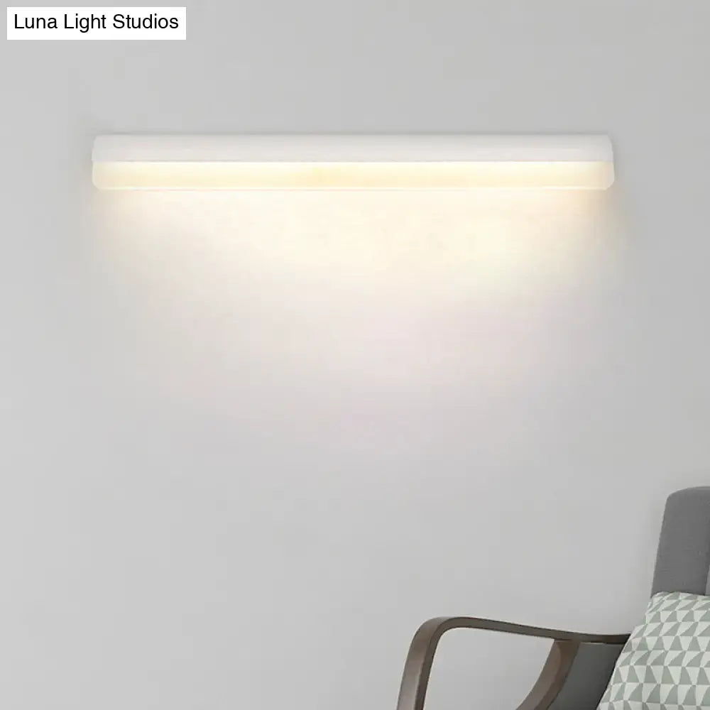 Modern black & white linear led wall light bathroom sconce