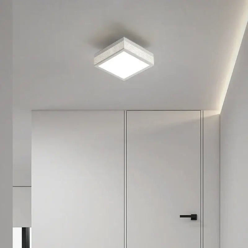 Modern black & white mesh led ceiling lights bedroom square fixture