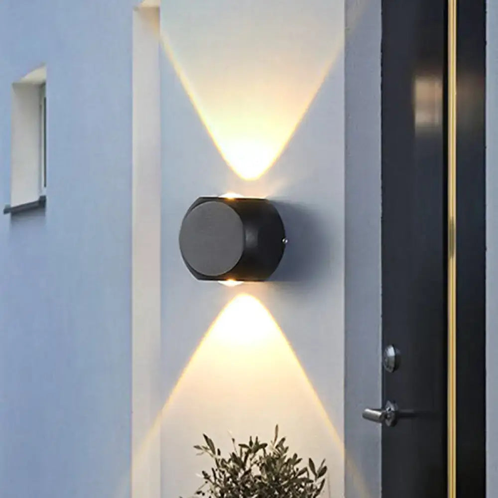 Modern black & white mini cube wall lamp living room sconce