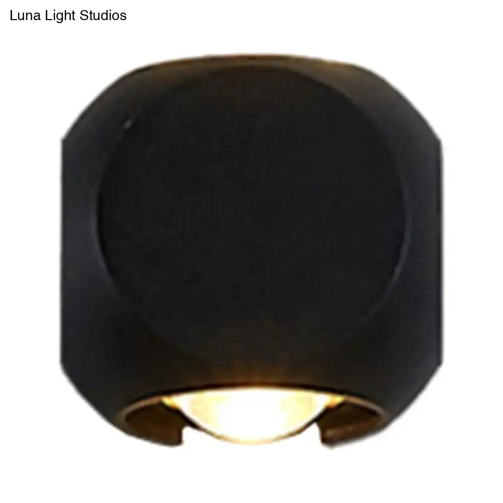 Modern black & white mini cube wall lamp living room sconce