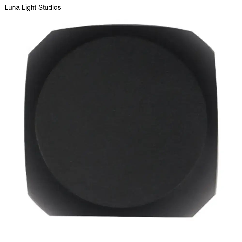 Modern black & white mini cube wall lamp living room sconce