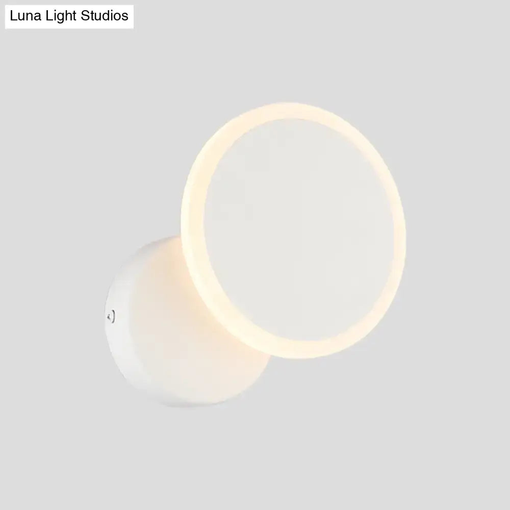 Modern black & white minimalist led wall sconce – living room light