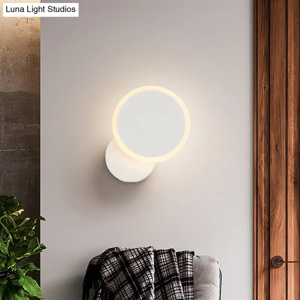 Modern black & white minimalist led wall sconce – living room light