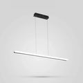 Modern black & white plank hanging lamp – kitchen island lighting