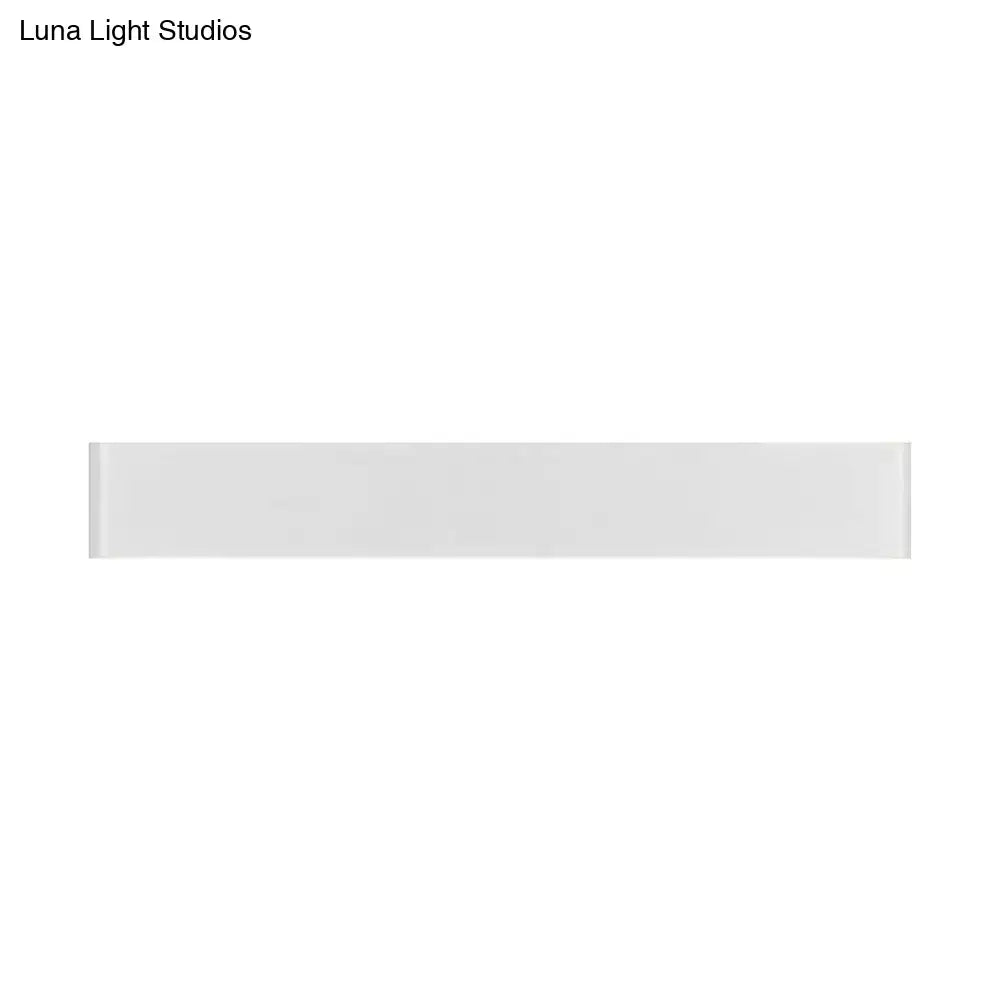 Modern black & white rectangular wall lamp – living room light fixture
