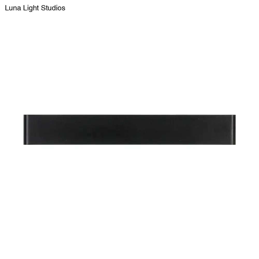Modern black & white rectangular wall lamp – living room light fixture