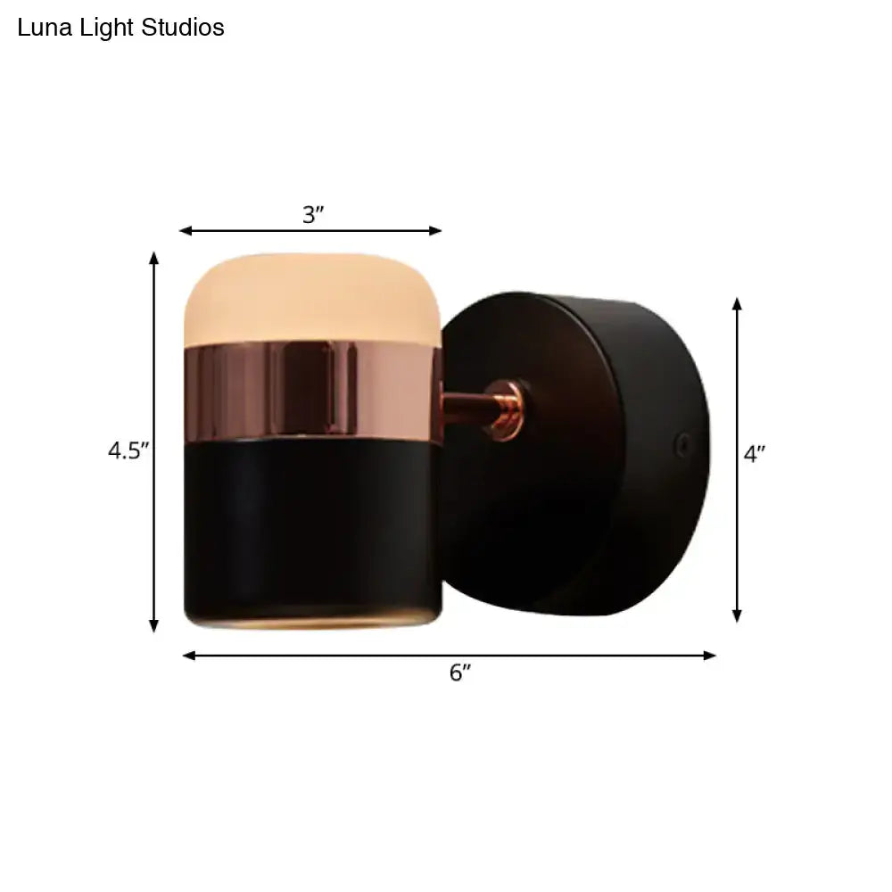 Modern black & white rotatable led spotlight – bedroom wall sconce