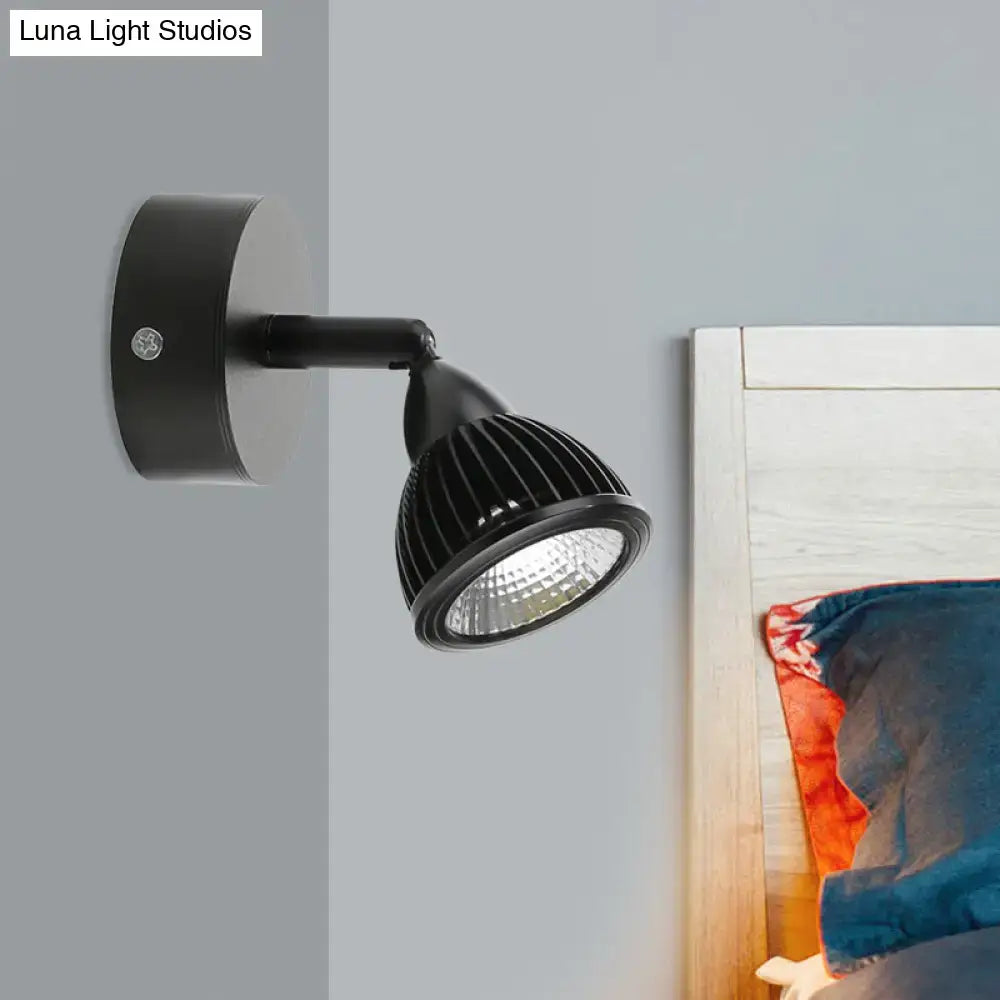 Modern black & white rotatable wall light – bedroom led spotlight
