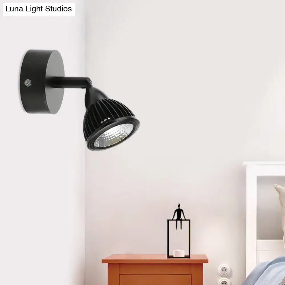 Modern black & white rotatable wall light – bedroom led spotlight