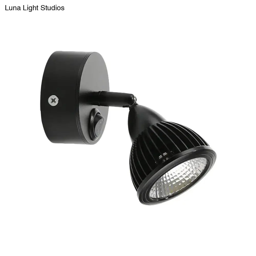 Modern black & white rotatable wall light – bedroom led spotlight