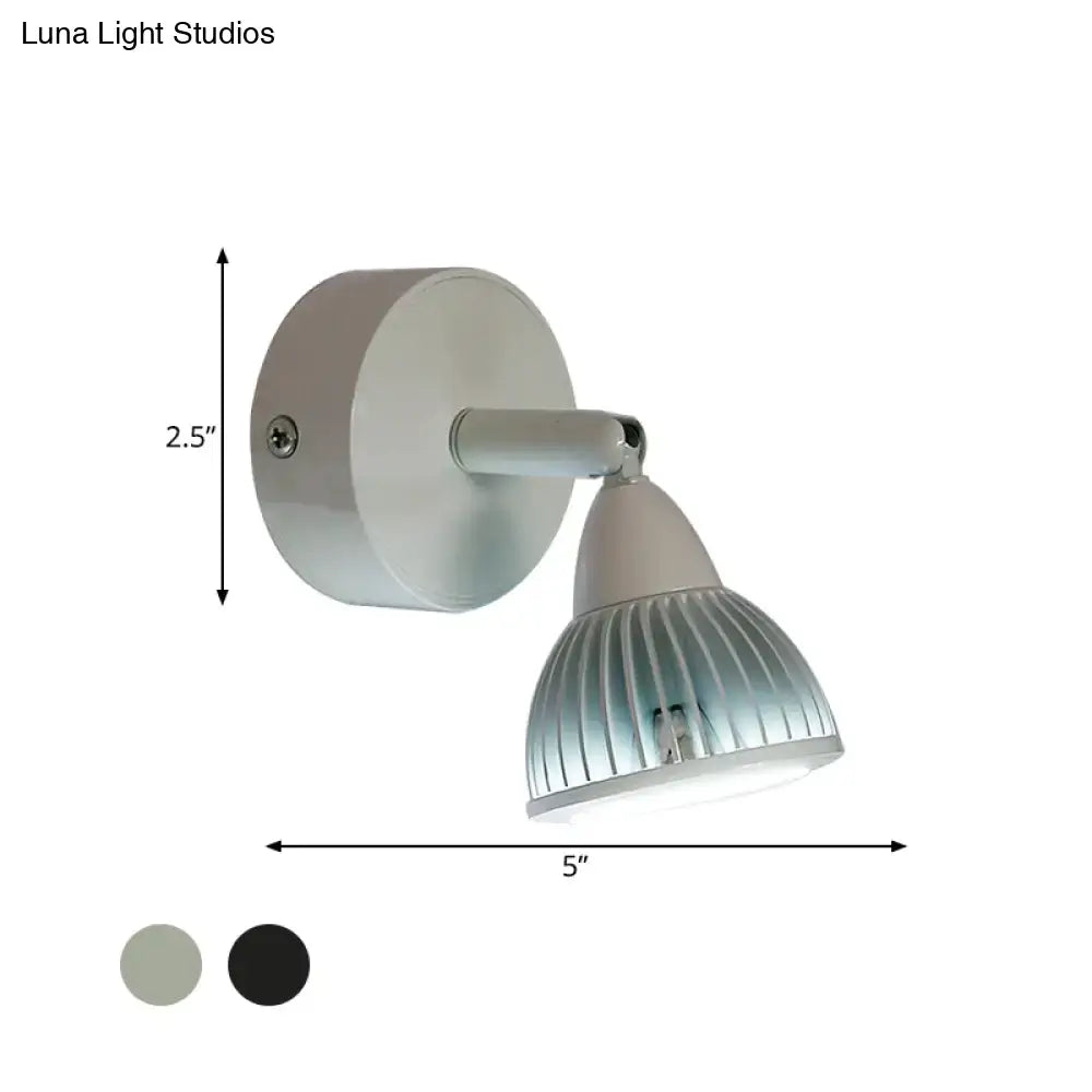 Modern black & white rotatable wall light – bedroom led spotlight