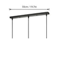 Modern black & white round rectangular ceiling plate dining room light