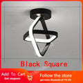 Modern black & white square led ceiling lamp for corridors