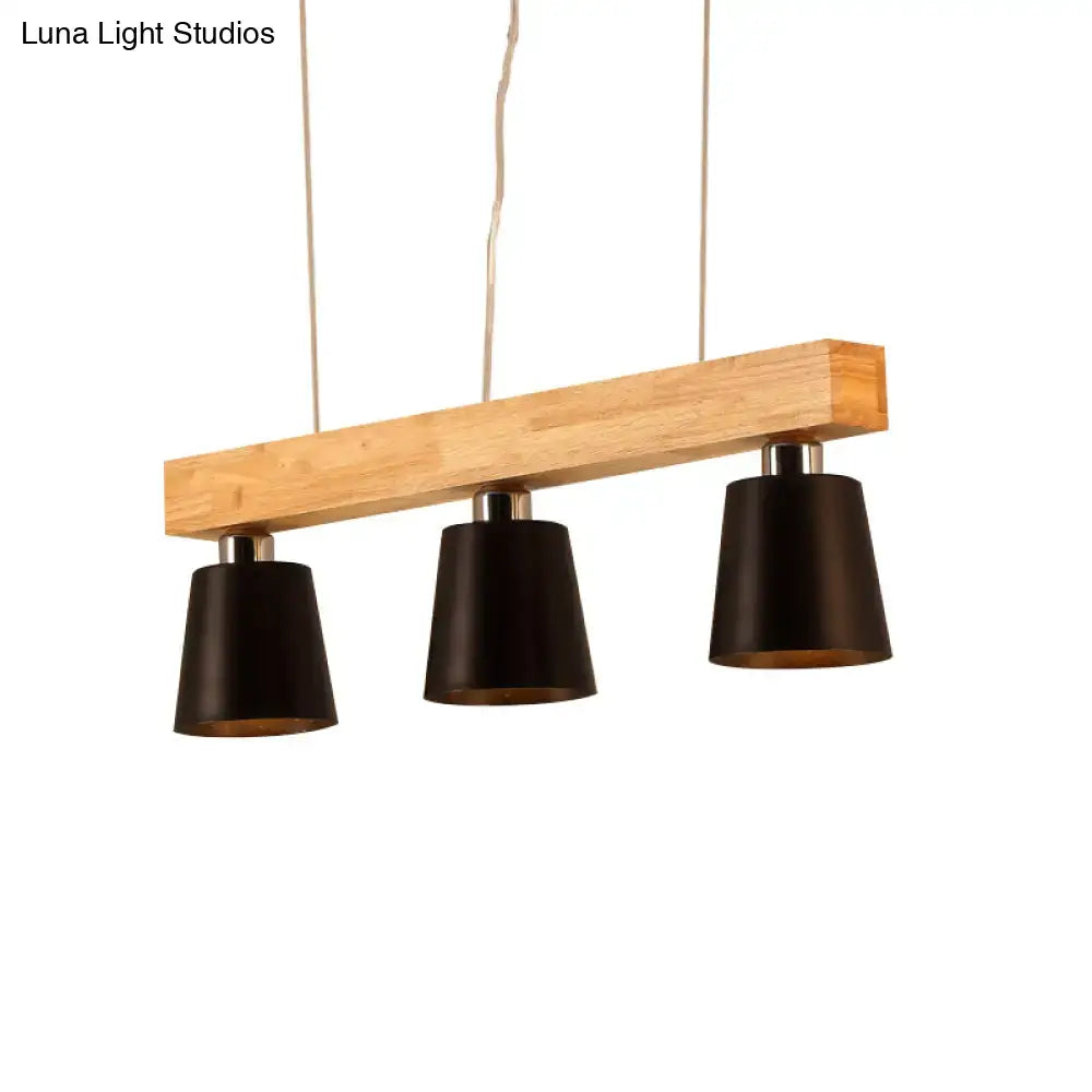 Modern black & white tapered ceiling light – kitchen island beam
