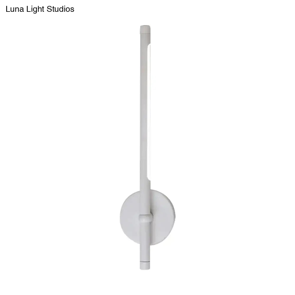 Modern black & white tubular led sconce – bedroom direct wired light