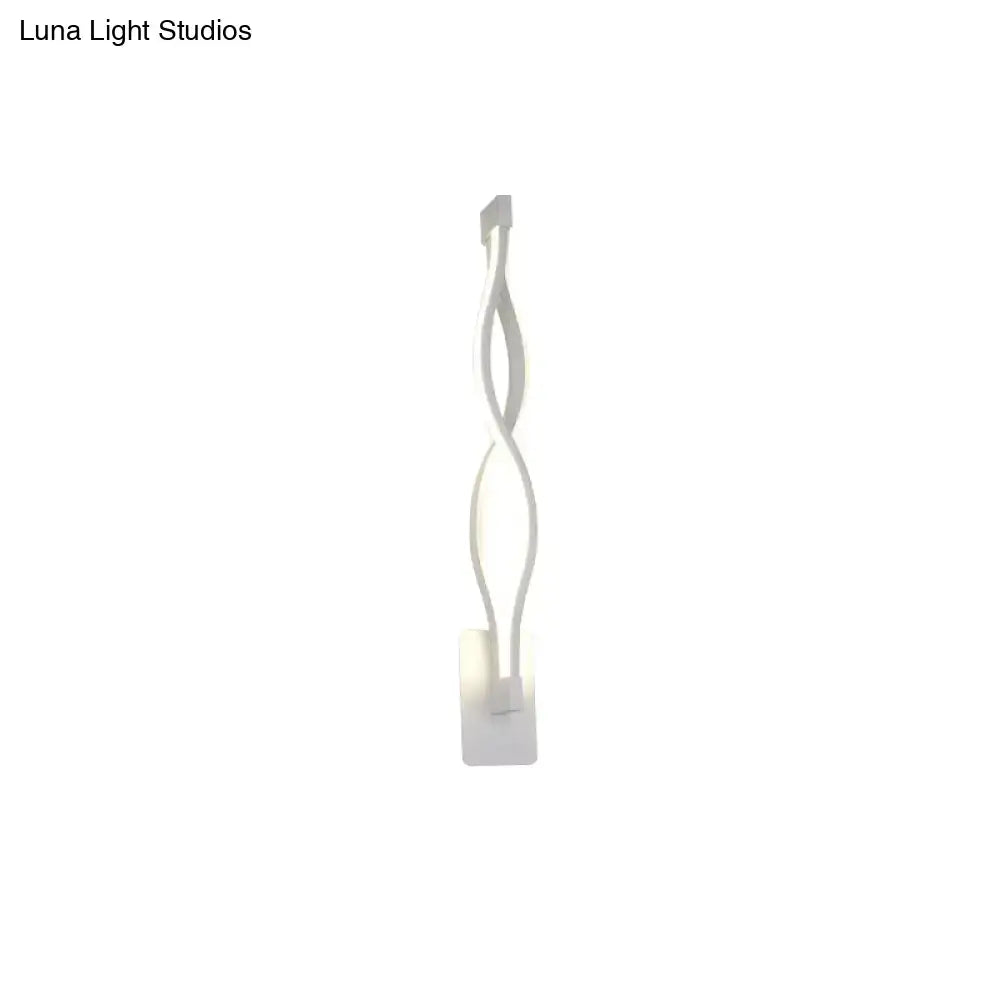 Modern black & white twisted wall light sconce – living room 110v-120v