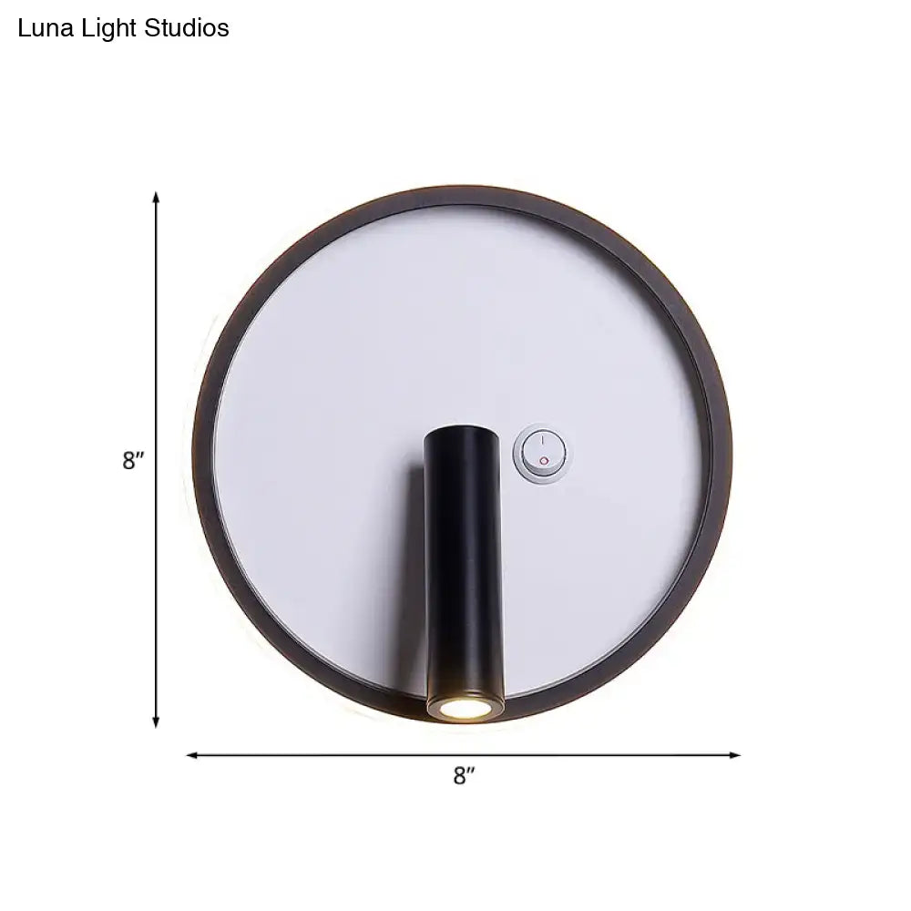 Modern black & white warm light wall sconce – bedroom led light