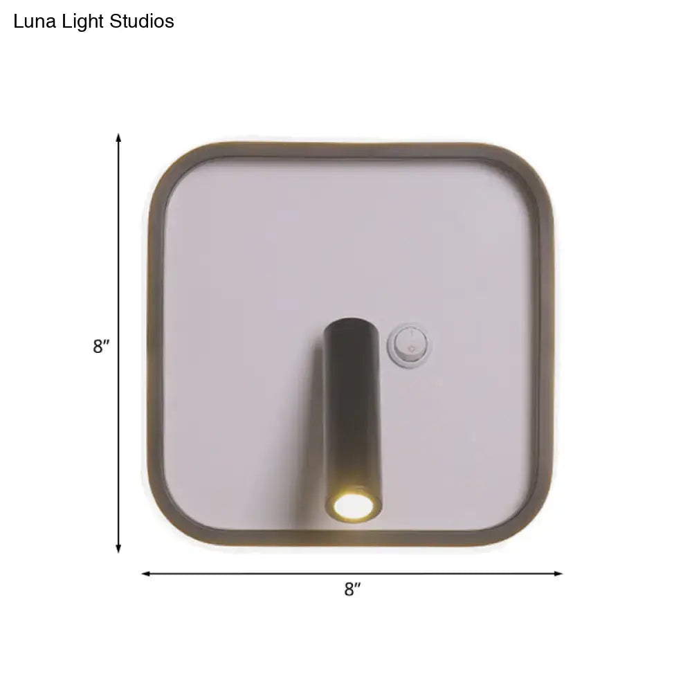 Modern black & white warm light wall sconce – bedroom led light