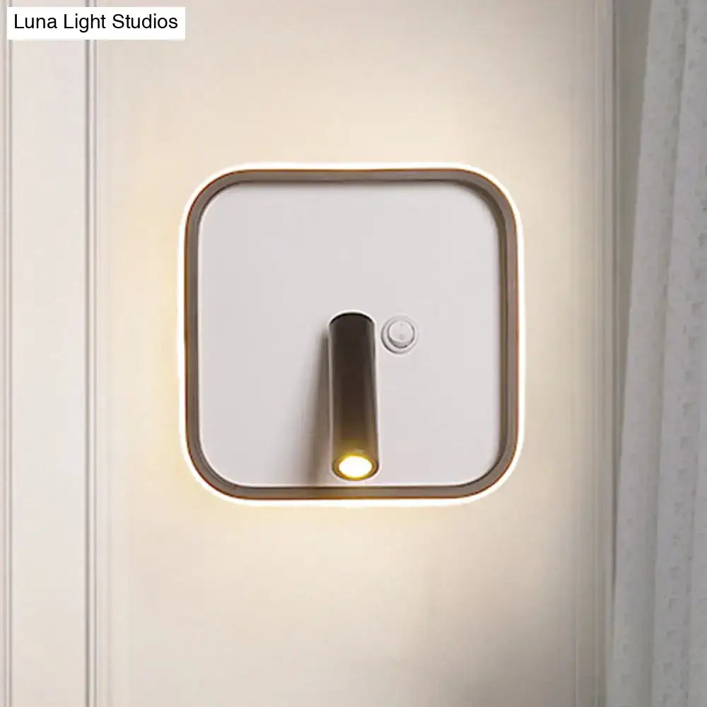 Modern black & white warm light wall sconce – bedroom led light