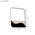 Modern black & white wave led wall light – bedroom sconce