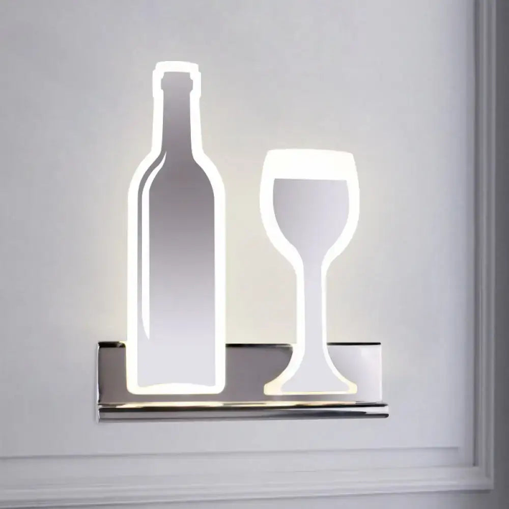 Modern black wine sconce light – dining room led wall decor