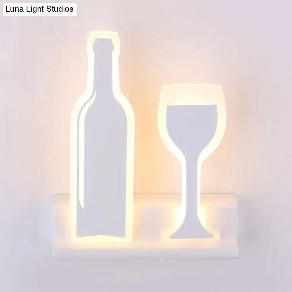 Modern black wine sconce light – dining room led wall decor