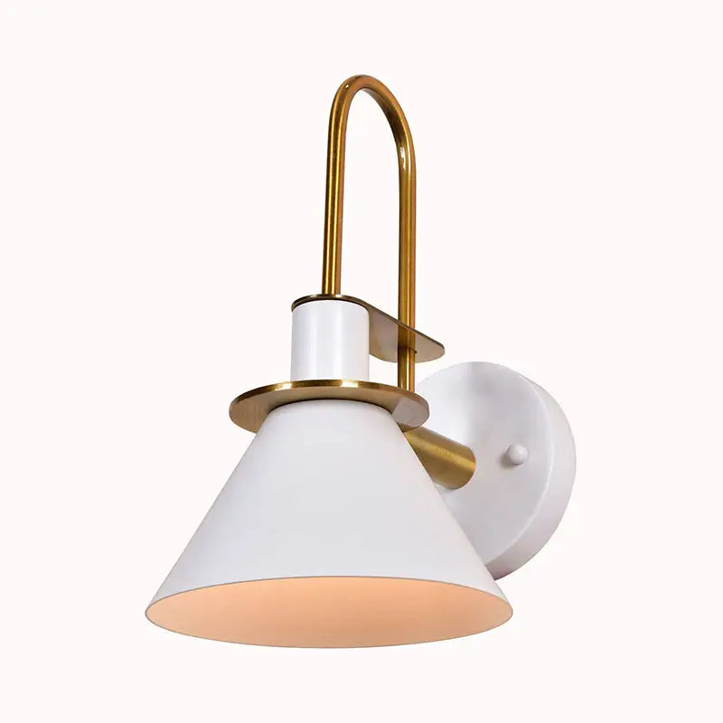 Modern blue and brass pyramid wall sconce bedroom e26 e27 light