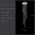 Modern blue & clear butterfly crystal chandelier staircase light