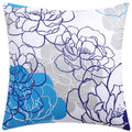 Modern blue floral cushion cover set living room decor