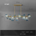 Modern blue queen crystal glass petal chandelier for bedroom