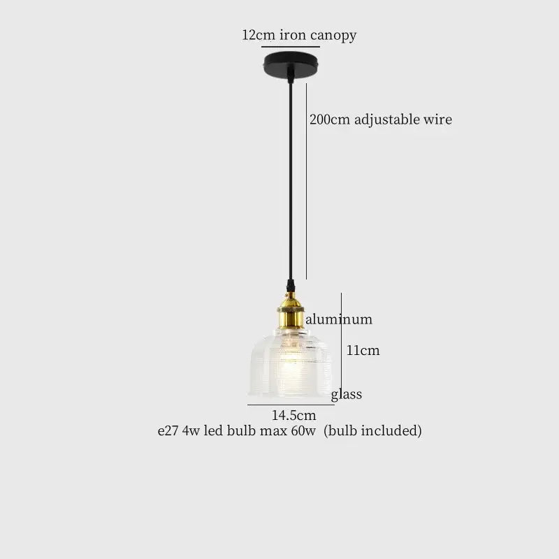 Modern blue red & gold glass led hanging lamp dining room decor