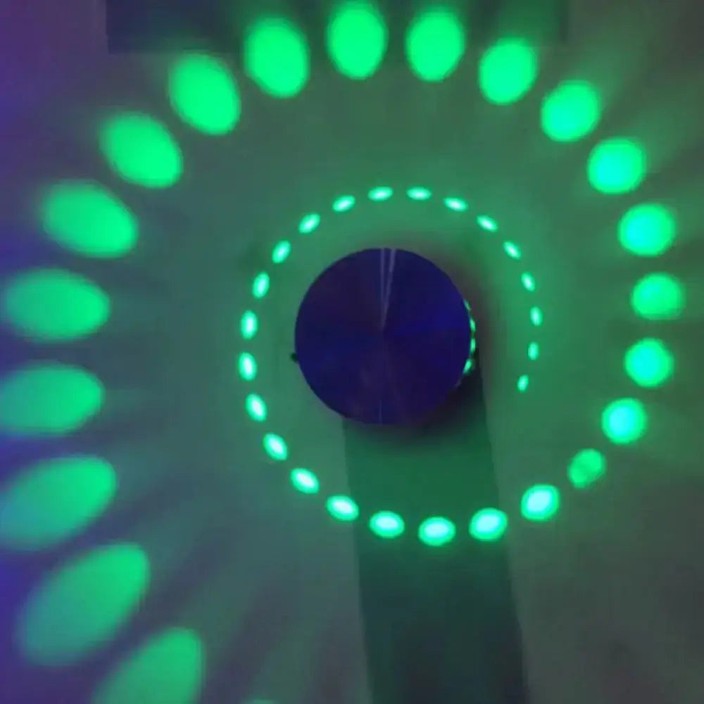 Modern blue whirling wall light green led living room sconce