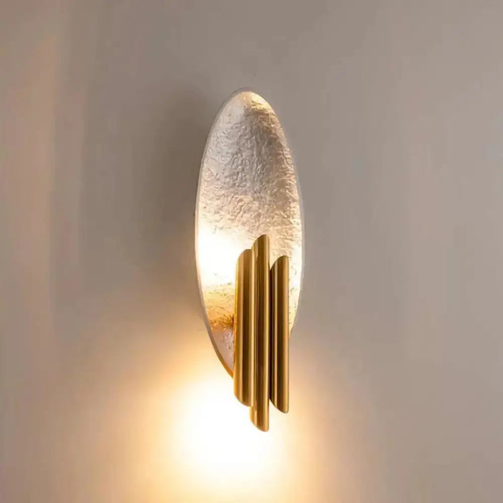 Modern brass and glass wall light bedroom sconce with e12 e14 base