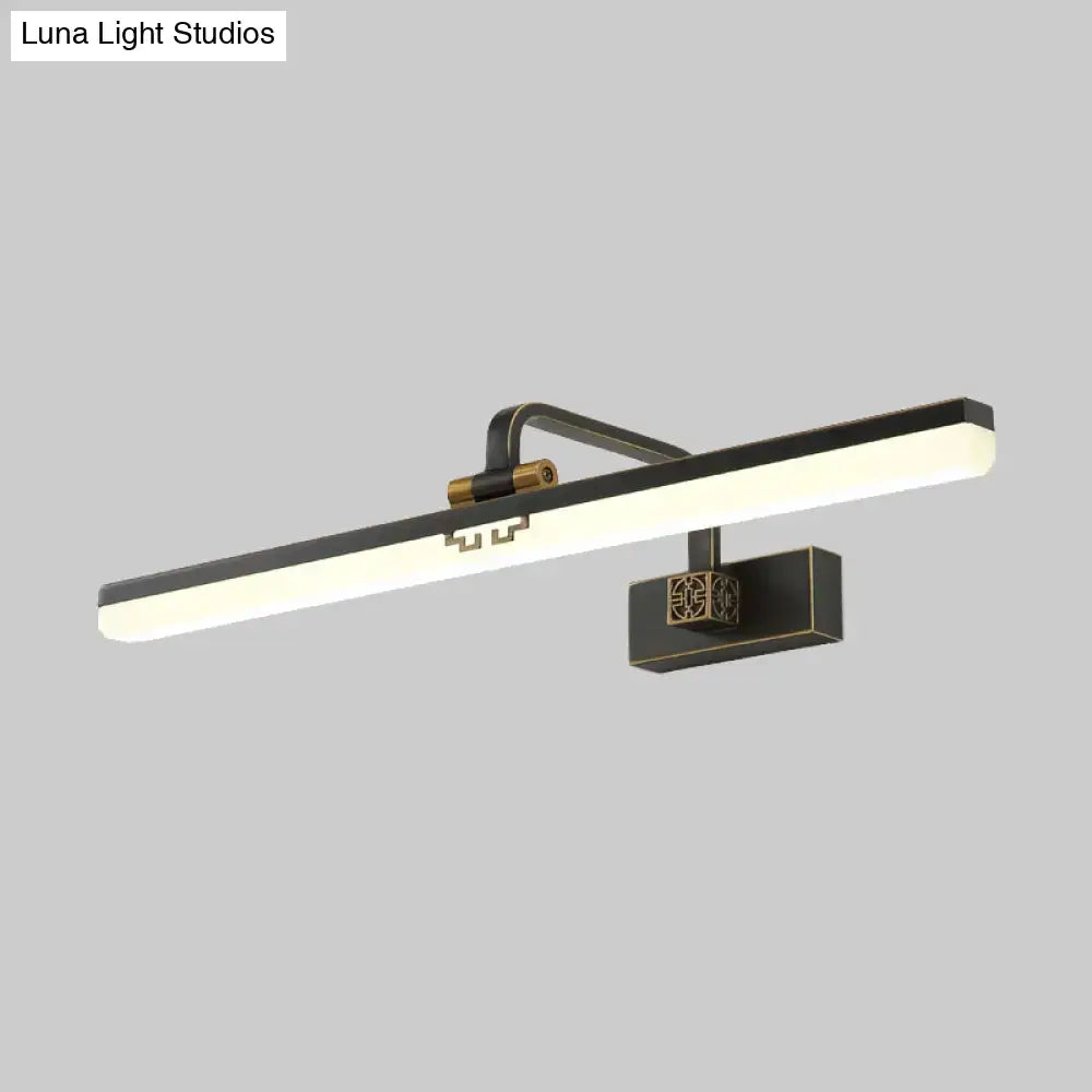 Modern brass & black led wall sconce dressing table vanity light