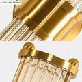 Modern brass clear crystal wall lamp bedroom sconce