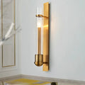 Modern brass clear glass wall sconce bedroom light fixture
