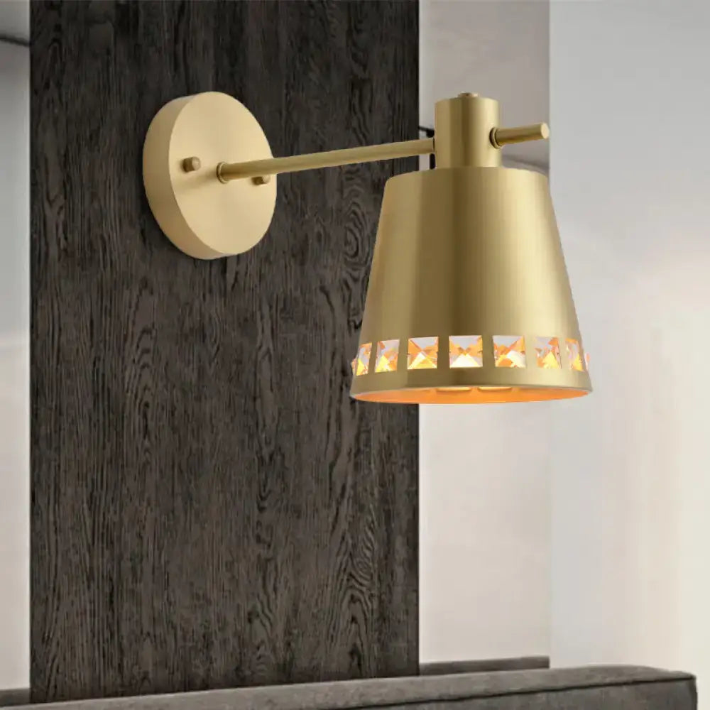 Modern brass diamond cutout wall lamp – bathroom e26 e27 light