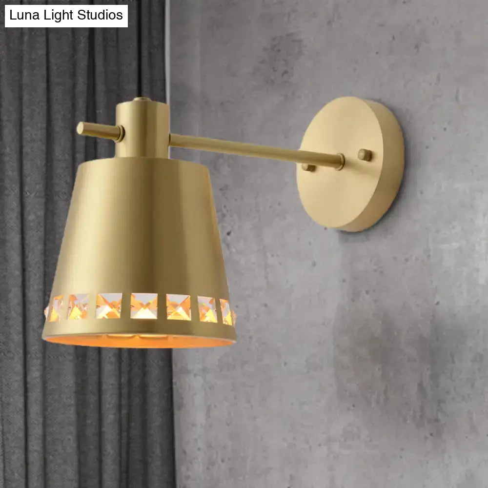 Modern brass diamond cutout wall lamp – bathroom e26 e27 light