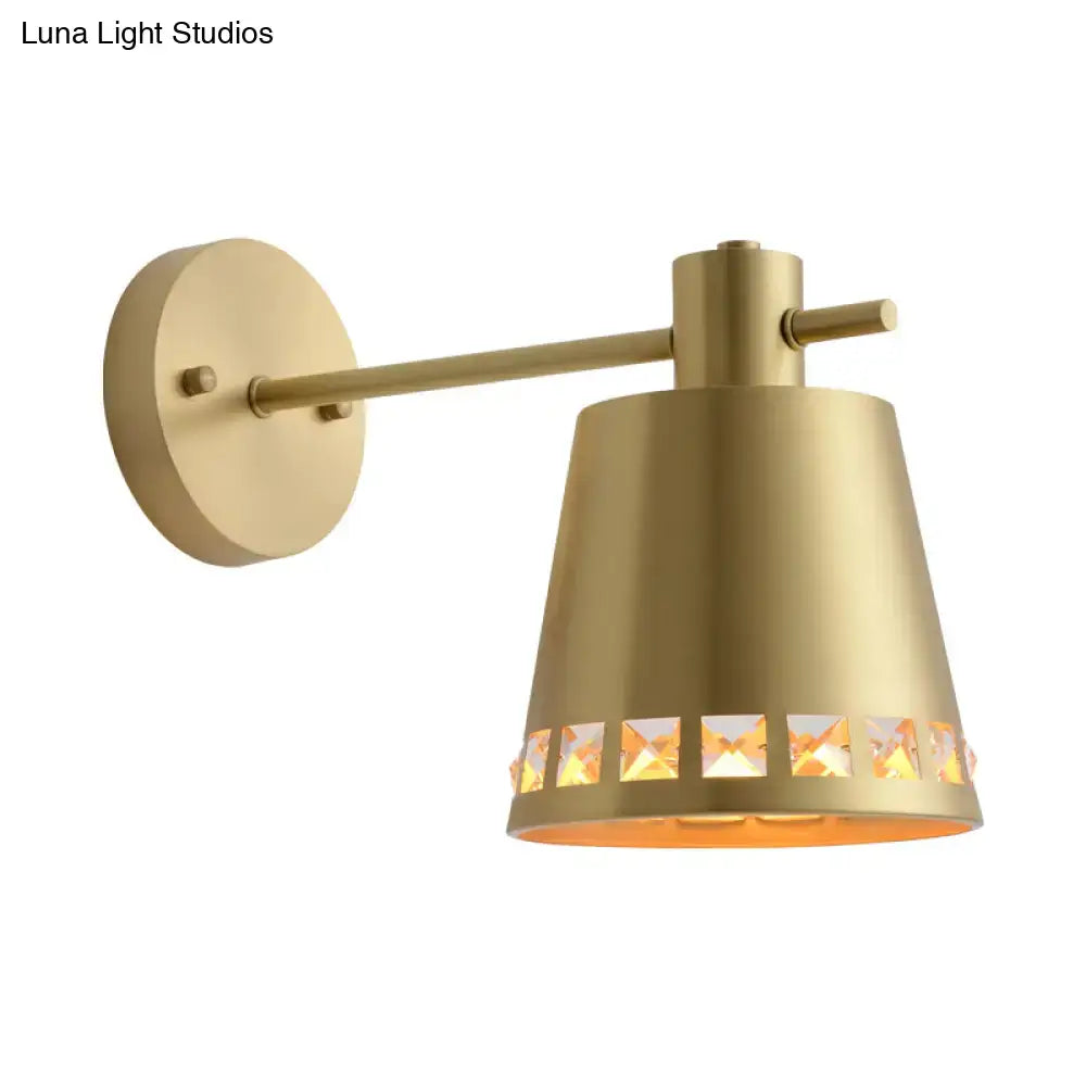 Modern brass diamond cutout wall lamp – bathroom e26 e27 light