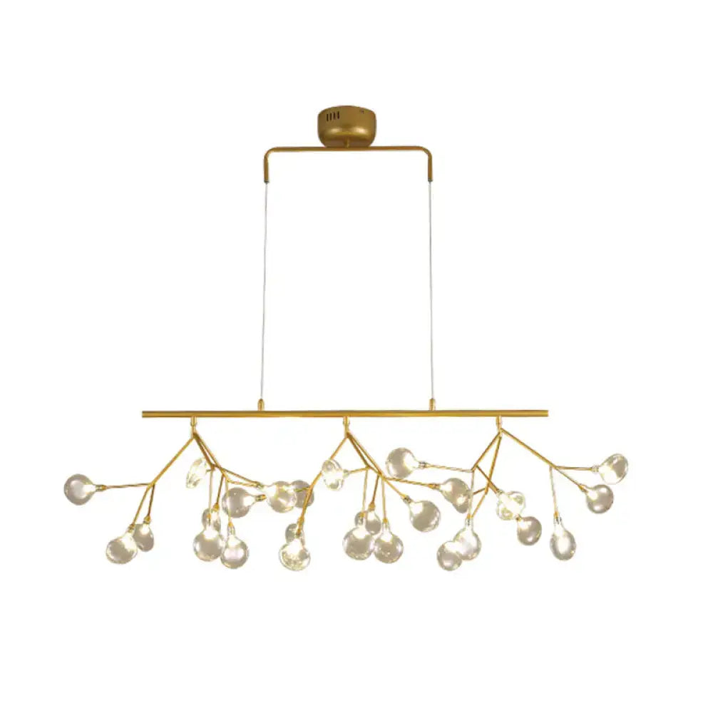 Modern brass finish branching island light dining room chandelier