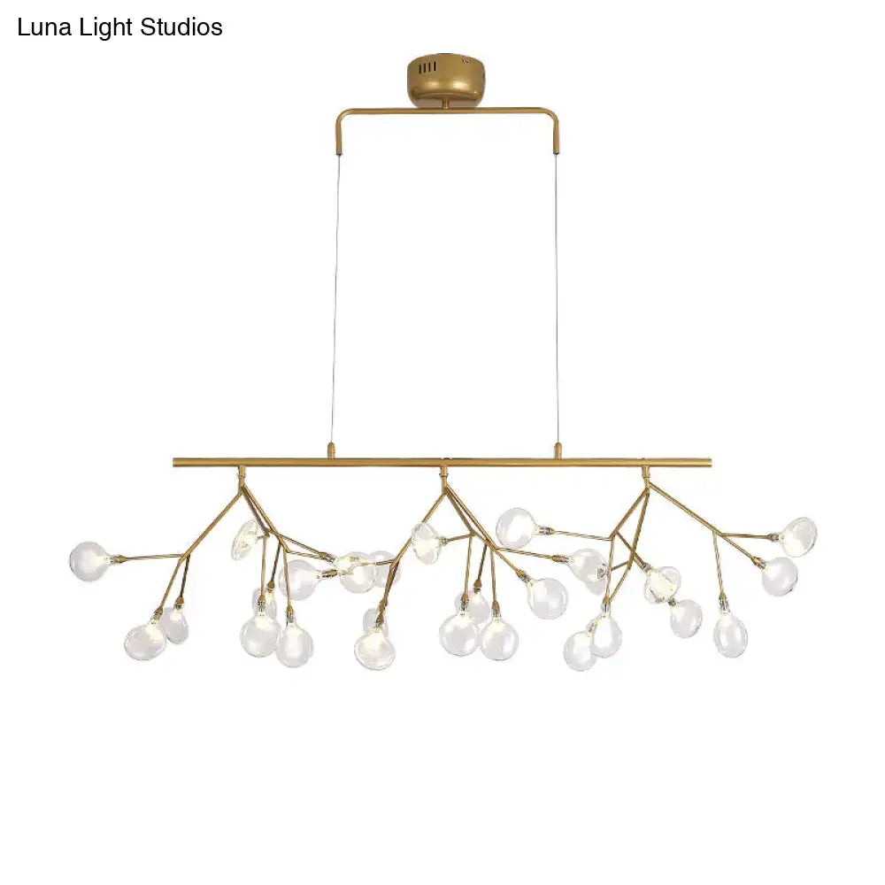 Modern brass finish branching island light dining room chandelier